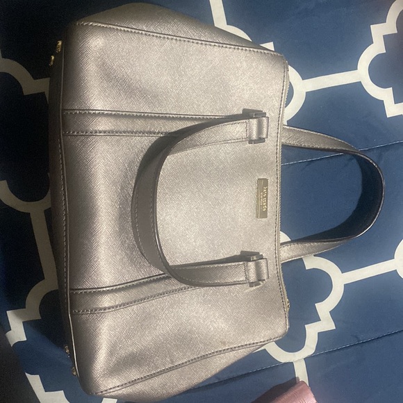 Kate spade Metallic gray bag. Barely used - Picture 2 of 3